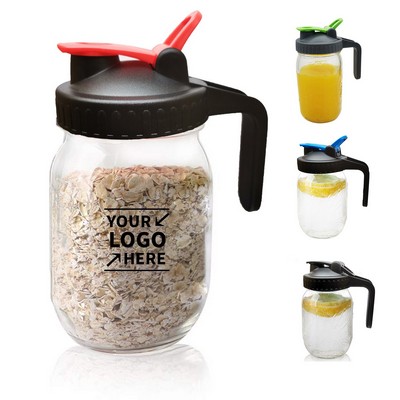 34oz Glass Mason Jar Pitcher