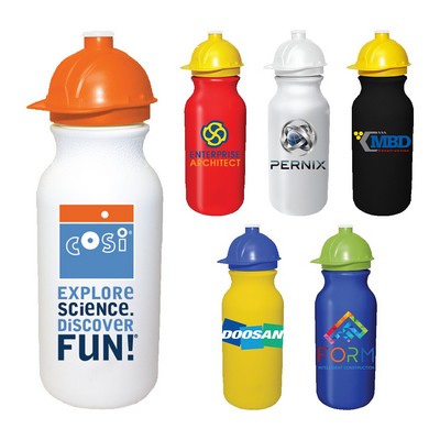 20 Oz. Value Cycle Bottle w/Safety Helmet Push 'n Pull Cap (Full Color Digital)