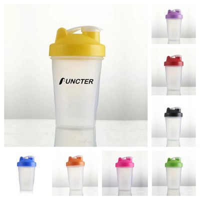 Plastic Shaker Bottles W/ Stainless Steel Agitator 13 oz.