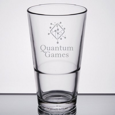 Laser Engraved Libbey® Restaurant Basics 16 oz. Rim Tempered Pint Glass